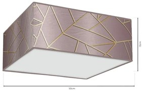 Plafonieră ZIGGY 3xE27/60W/230V roz/aurie