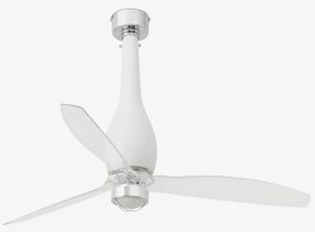 Lustra cu Ventilator si telecomanda ETERFAN M LED alb mat/transparent