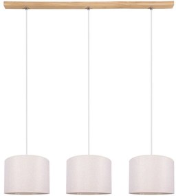 Spot-Light 1037400611528 - Lustră suspendată BENITA pe cablu, 3xE27/40W/230V, finisaj stejar