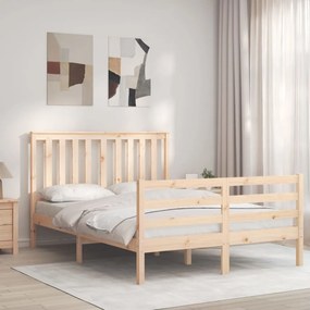 3194241 vidaXL Cadru de pat cu tăblie, 120x200 cm, lemn masiv