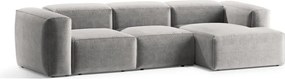 Colțar gri deschis (cu colț pe partea dreaptă/cu șezlong) Bergamo – Cosmopolitan Design