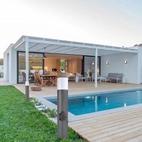 Lampă exterior DALLAS 1xE27/12W/230V IP44 cu priză, antracit