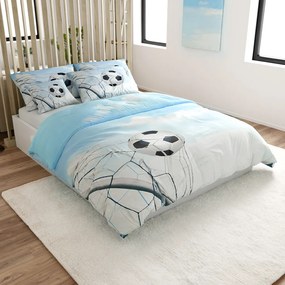 Lenjerie de pat din bumbac 3D FOOTBALL ZONE, albastru Dimensiune lenjerie de pat: 70 x 90 cm | 140 x 200 cm