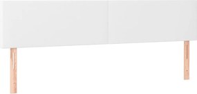 vidaXL Tăblii de pat, alb, 200x5x78/88 cm, piele ecologică
