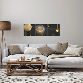 Tablou - Abstract (cu ceas) (90x30 cm)