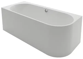 Cada freestanding Kreiner Andrea 175x75 cm finisaj alb stanga lipita de perete BTW