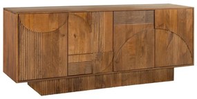 Comoda cu model optic 3D, Lemn, Maro fumuriu, ART DECO 170cm A-45478 VC