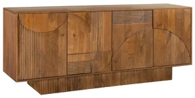 Comoda cu model optic 3D, Lemn, Maro fumuriu, ART DECO 170cm A-45478 VC