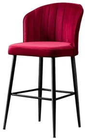 Set de scaune de bar Rubi Claret Red, 4 bucăți, 4 buc