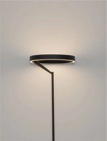 Lampadar circular aluminiu negru LED ADALIZ