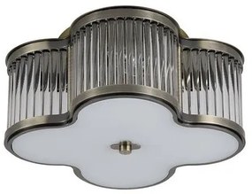 Plafoniera metal alama antique, sticla Lotus 2L