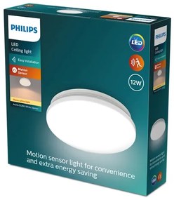 Philips ACUNA LED 12W 230V 2700K plafonieră cu senzor