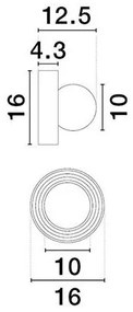 Aplica baie protectie IP44, Portelan, Caramel, ORBIQUE 16cm