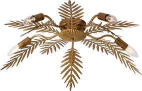 Plafoniera vintage aurie 70 cm 5 lumini - Botanica