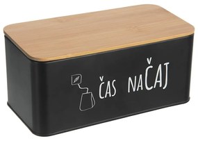 Doză de tablă Timp pentru ceai Orion  BLACK