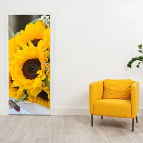 Fototapet pentru ușă - Buchetul miresei din floarea soarelui (95x205cm)