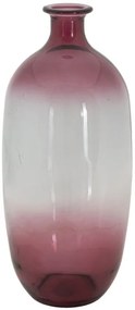 Vaza decorativa alba / roz din sticla reciclata, ø 16 x H38 cm, Napoles Mauro Ferreti