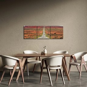 Tablou - U.S. Route 163 (cu ceas) (90x30 cm)