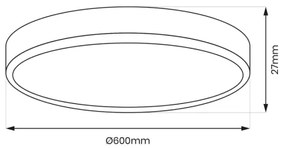 Plafonieră LED MAQ 50W 230V 3000/4000/6500K IP40 negru
