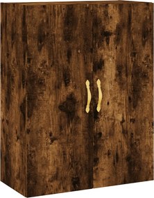 vidaXL Dulap montat pe perete, stejar fumuriu, 69,5x34x90 cm