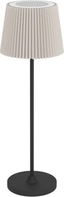 Eglo 75934 - Lampă de masă LED reîncărcabilă, cu dimmer, LEONERO, LED 3,8 W / 5 V, 2000 mAh, neagră/cremă
