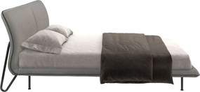 Pat dublu tapitat design LUX Dark grey 180x200cm