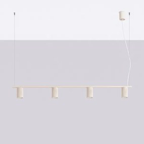 Sollux SL.2713 - Suspensie pe cablu KARBON 4xGU10/10W/230V crem