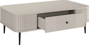 Măsuță de cafea Vesper 103x60 cm cu sertar - casmir / picioare negre