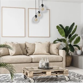 Lustră pe cablu SOFIA 3xE27/60W/230V transparent