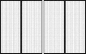 vidaXL Perdele de ușă anti-insecte cu magnet, 2 buc., negru 230x160 cm