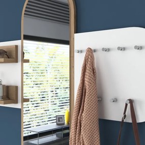 Oglindă de perete RANI 125x120 cm alb/maro