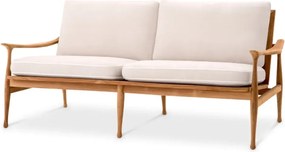 Canapea eleganta pentru exterior design LUX Manzo natur / flores off-white