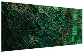 Tablou - Imagine microscopică verde (120x50 cm)