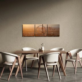 Tablou - Turnul Eiffel (cu ceas) (90x30 cm)