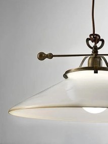 Lustra, Pendul rustic din alama cu sticla Murano Country