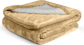 Pătură din microflanel cu imitație de mielușel