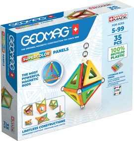 Geomag set magnetic 35 piese Supercolor Panels Recycled, 377