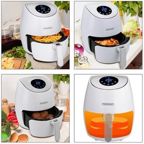 Deuba Cuptor cu aer cald FRYER 1 alb - 9 in 1 cu ecran tactil 1485 W 3,6 l