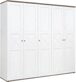 Dressing STOCKHOLM, pin alb andersen/stejar sonoma, PAL, cu 5 usi, 243