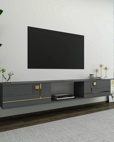 Masă TV Arenden (antracit + Auriu). 1127733