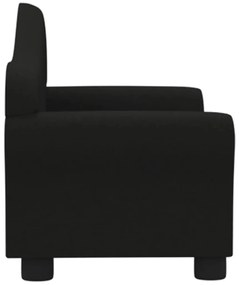 Canapea pentru copii, negru, material textil Negru