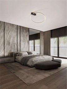 Lustra LED aplicata design modern minimalist KIKLOS negru