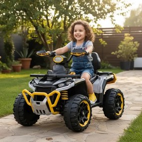 ATV Electric cu acumulator pentru copii NOVOKIDS™ MonsterQuad PRO , Cu melodii si lumini, Lungime 113 cm, 3-8 ani , Max 35 kg , Roti EVA, 12V, 4