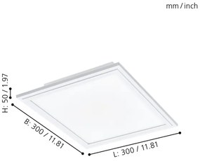 Eglo 98201 - Plafonieră LED SALOBRENA-A, 14W, 230V, dimabil, cu DO