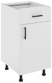 Corp Baza Karo, 1 Sertar, 1 Usa, Alb, 40 x 50 x 80 cm