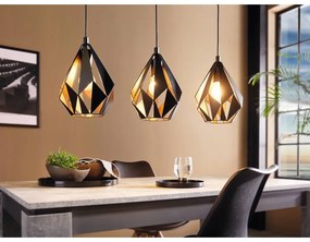 Lustră neagră cu abajur din metal CARLTON 1 – EGLO