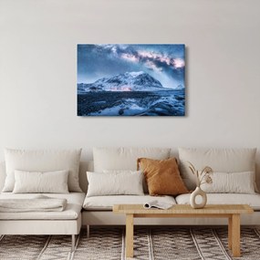 Tablou cu munți și ceul cu stele (90x60 cm)