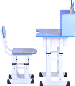 Set birou copii, albastru, 69x45x88-98 cm