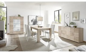 Vitrină ARIA, stejar Sonoma