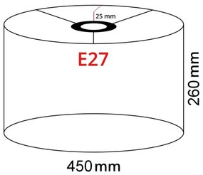 Brilagi - Lampă de podea LED CERIA, 1x E27/40W/230V, Ø 45 cm, negru/alb
